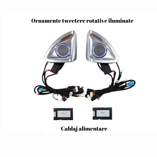 Lumini ambientale dedicate Mercedes-Benz S Class W223 2021-2024, RGB Acrilice 2 in 1 Statice cu efect RGB, Control din Aplicatie Bluetooth