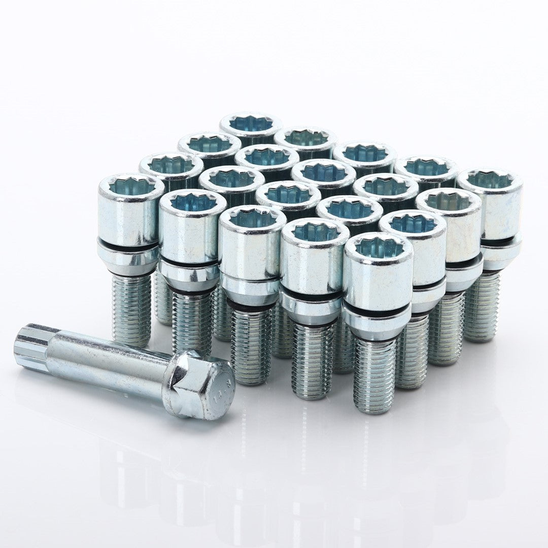 Set 20 Prezoane Silver tip Stea M12x1,25 + Cheie