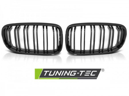 Grila centrala dubla compatibila BMW E90 E91 09 - Negru Lucios