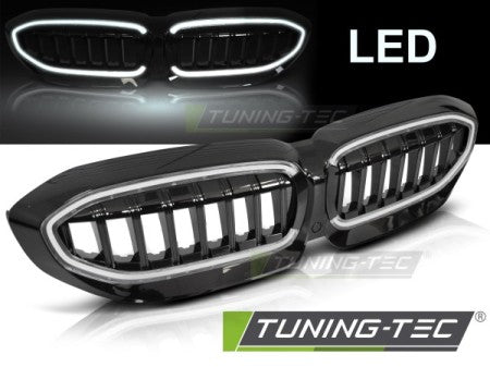 Grila centrala compatibila BMW G20 / G31 19-22 - - Negru Lucios cu LED