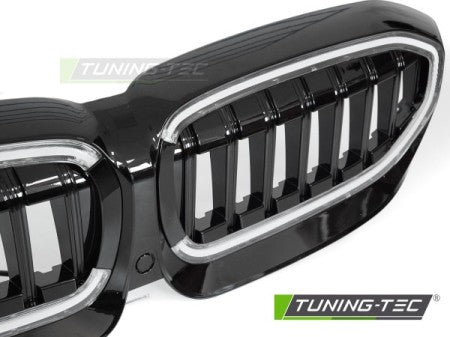 Grila centrala compatibila BMW G20 / G31 19-22 - - Negru Lucios cu LED