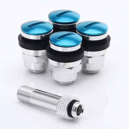 Set valve flat din aluminiu Japan Racing V1 - Blue