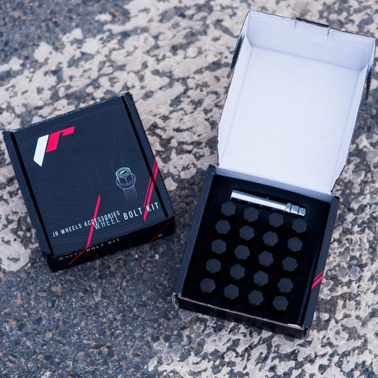 Set 20 Prezoane Negre tip Stea M12x1,5 + Cheie