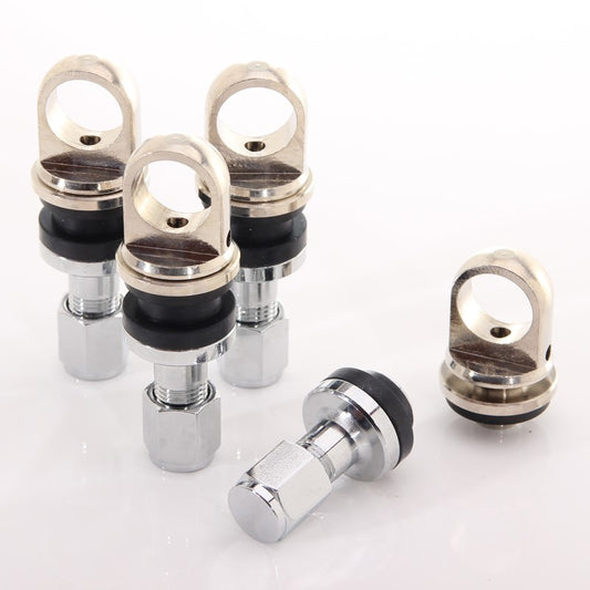 Set valve cu TPMS sensor din aluminiu Japan Racing V2 - Silver