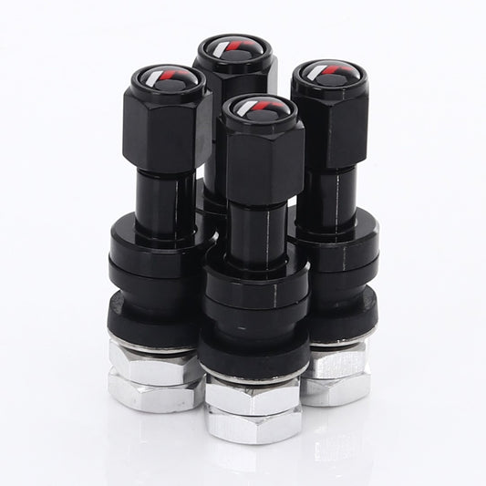 Set valve din aluminiu Japan Racing V2 - Black + LOGO