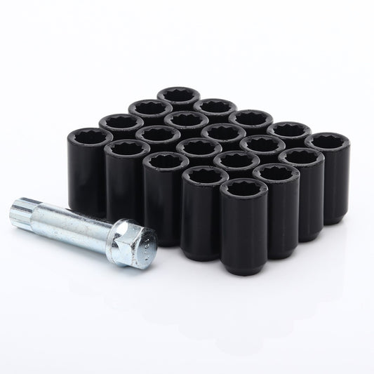 Set 20 Piulite Negru tip stea M14x1.5 + Cheie