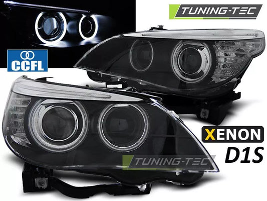 Faruri compatibile BMW E60/61 Angel Eyes CCFL Xenon D1s
