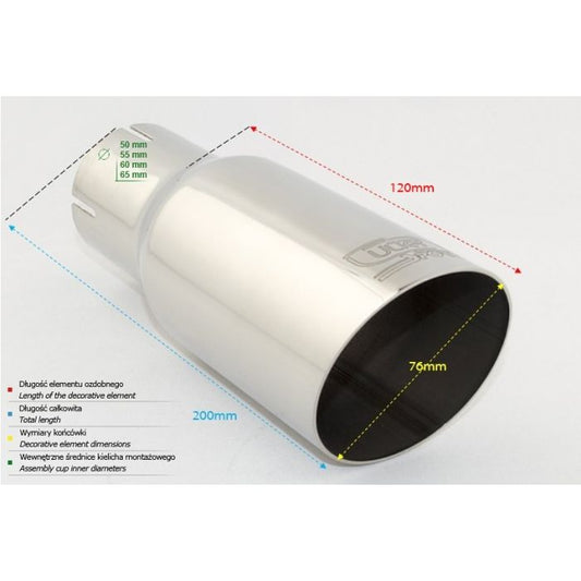 Ornament rotund evacuare, finala Ulter sport 76mm