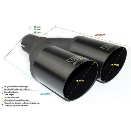 Ornament rotund evacuare, finala Ulter sport 76mm