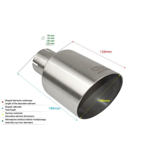 Ornament rotund evacuare, finala Ulter sport 100mm