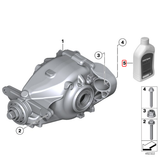 Ulei grup diferential BMW Hypoid Axle Oil G1 SAE 75F85,500ml