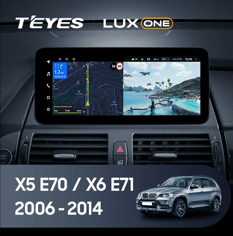 Navigatie Auto Teyes Lux One BMW X5 E70 2007-2013 CIC 6+128GB 12.3