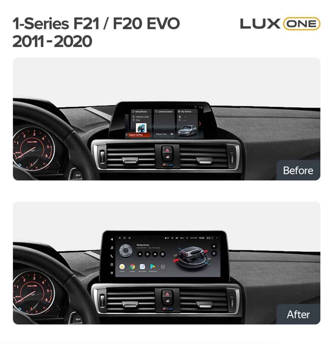 Navigatie auto Teyes Lux One BMW Seria 1 F21 2011-2020 EVO 6+128G 12.3” IPS Octa-Core 2.0 GHz Android 4G DSP Bluetooth 5.1