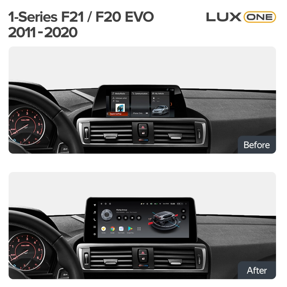 Navigatie auto Teyes Lux One BMW Seria 1 F20 2011-2020 EVO 6+128G 12.3” IPS Octa-Core 2.0 GHz Android 4G DSP Bluetooth 5.1