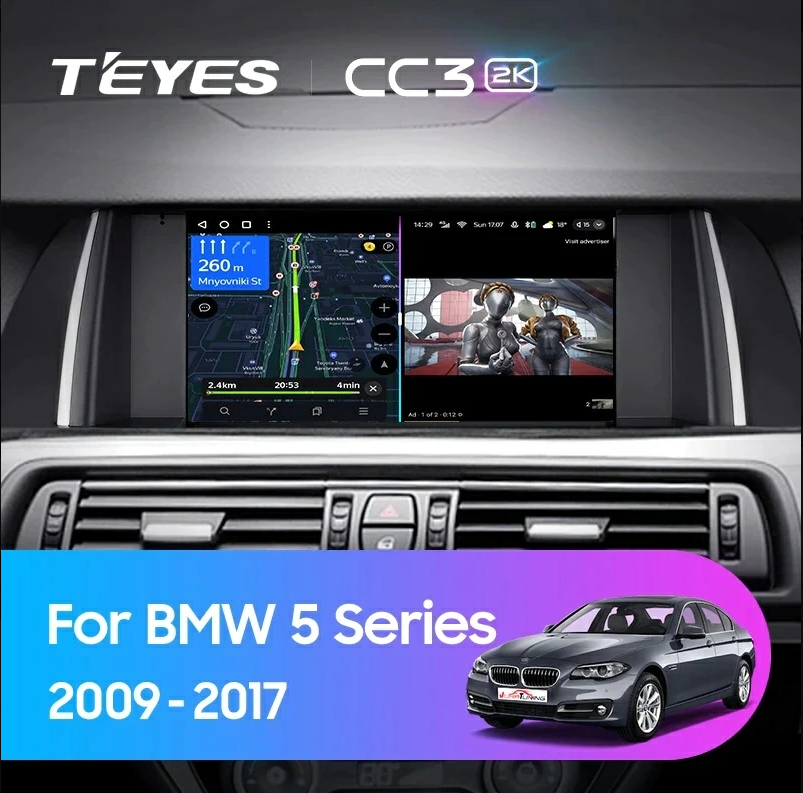 Navigatie Auto Teyes CC3L BMW Seria 5 F10/F11 2010-2016 4+64GB 9