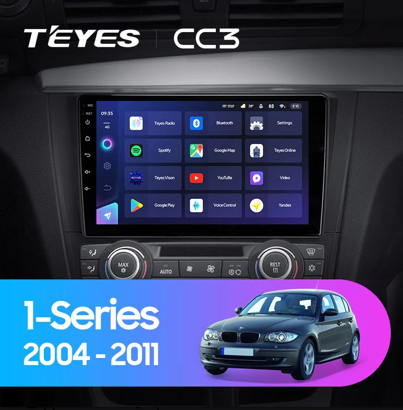 Navigatie Auto Teyes CC4 BMW Seria 1 E81 / E82 / E87 / E88 2004-2013 6+64GB 9.5