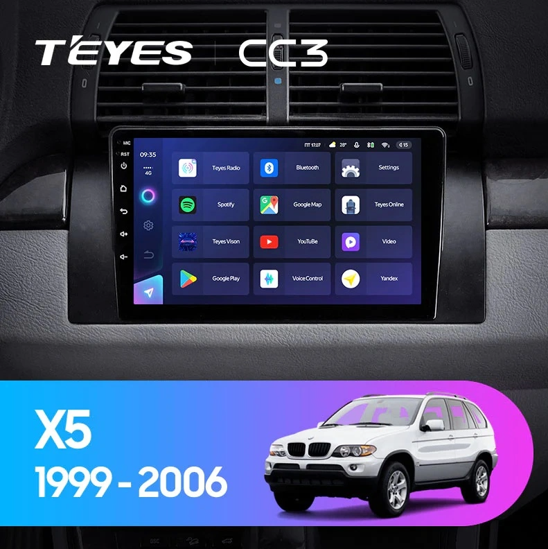 Navigatie Auto Teyes CC4 BMW X5 E53 1999-2006 6+64GB 9.5