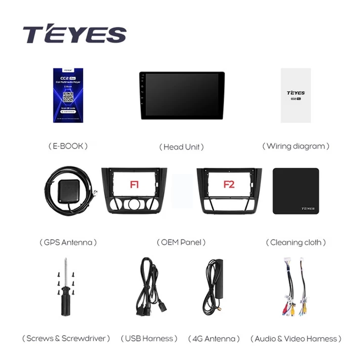 Navigatie Auto Teyes CC3 2K BMW Seria 1 E81 / E82 / E87 / E88 2004-2011 6+128GB 9.5