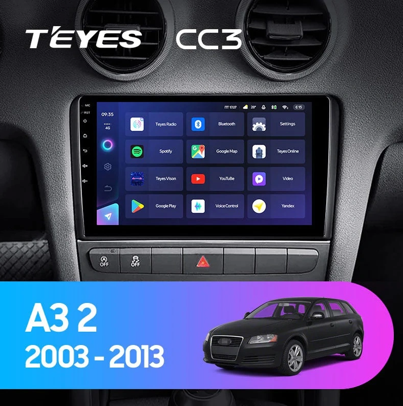 Navigatie Auto Teyes CC4 Audi A3 8P 2004-2013 6+64GB 9.5