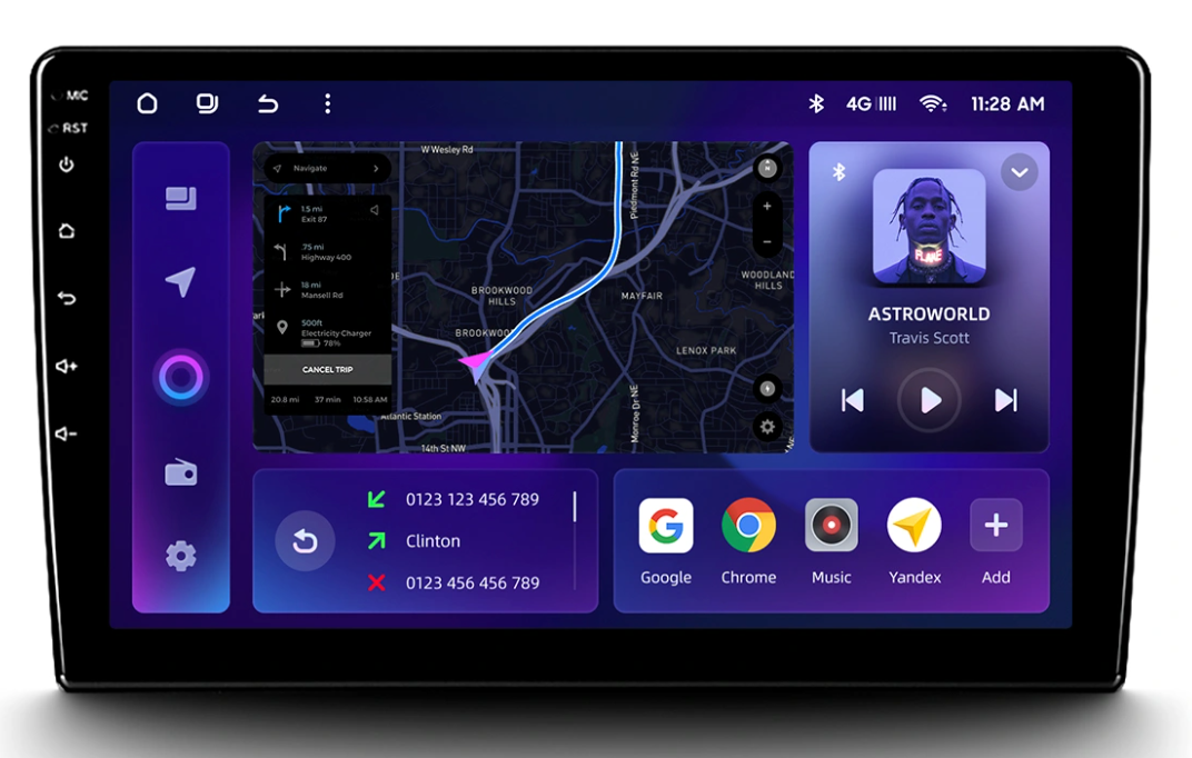 Navigatie Auto MOSS M3 Audi Q5 8R 2008-2017 4+32GB 9