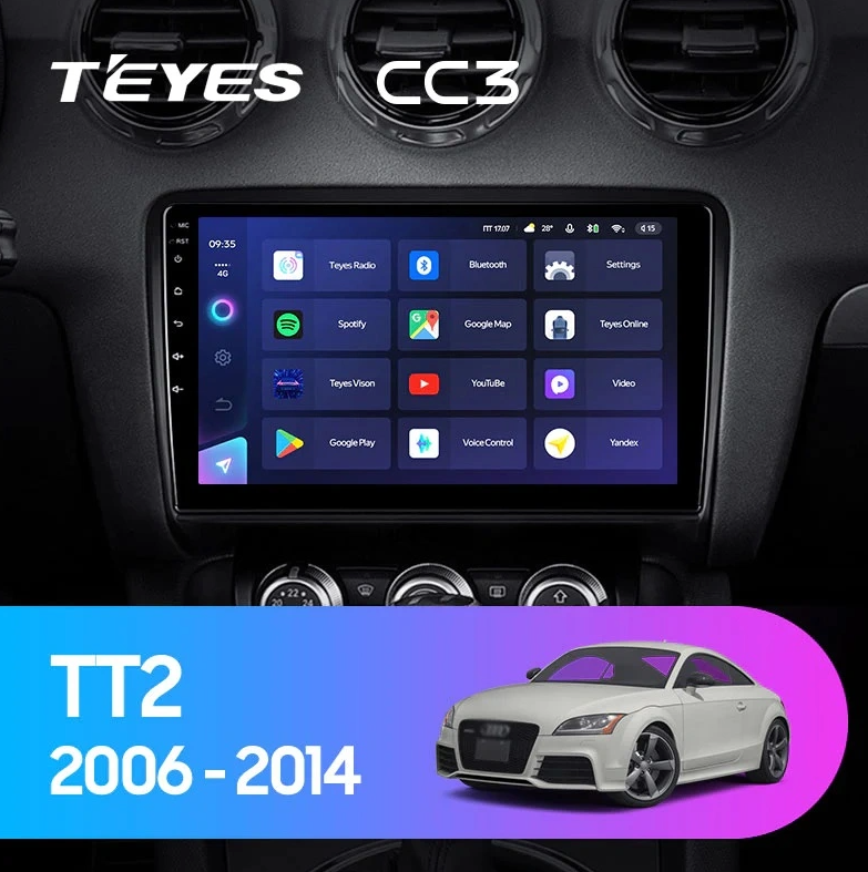 Navigatie Auto Teyes CC4 Audi TT 8J 2006-2014 6+64GB 9.5