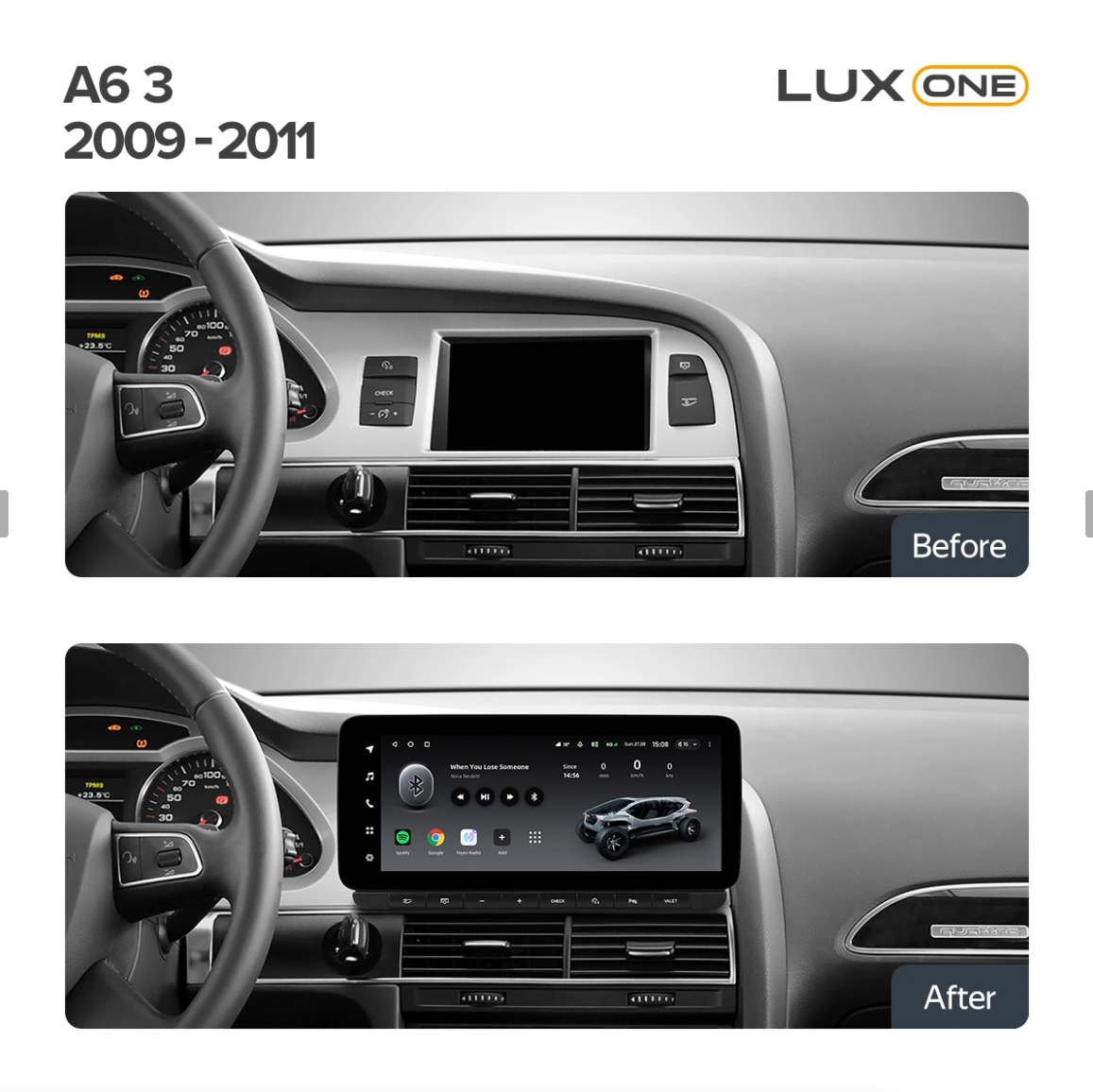 Navigatie Auto Teyes Lux One Audi A6 C6 2004-2011 4+32GB 12.3