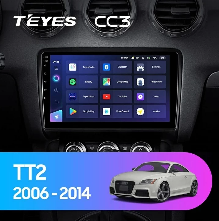 Navigatie Auto Teyes CC3 2K Audi TT 8J 2006-2014 6+128GB 9.5