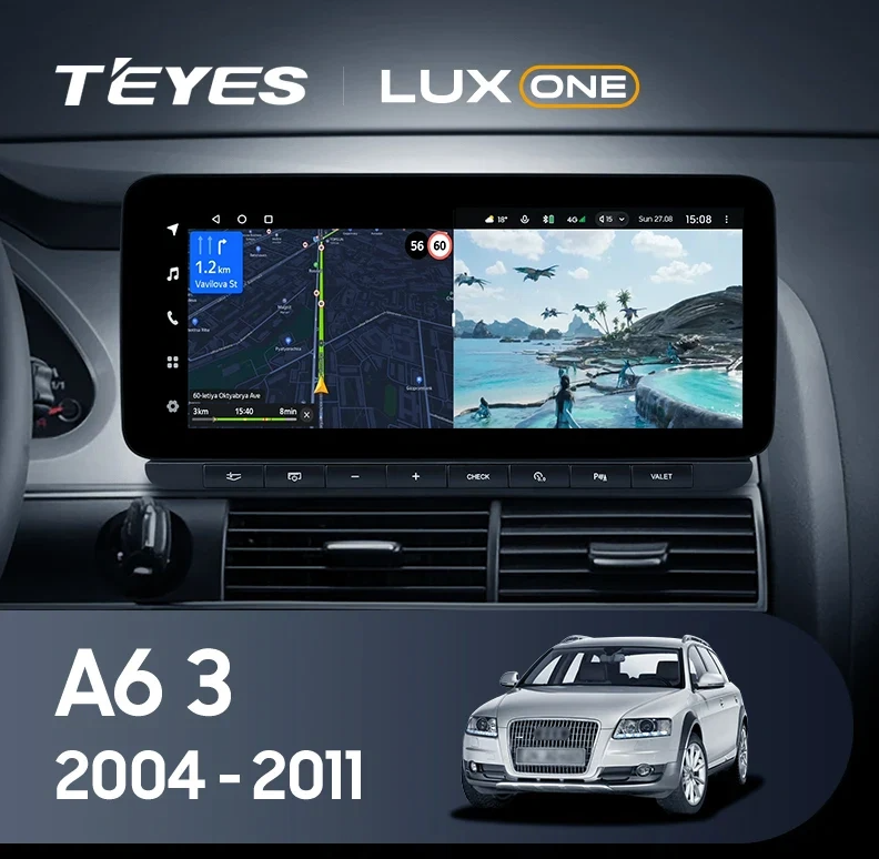 Navigatie Auto Teyes Lux One Audi A6 C6 2004-2011 6+128GB 12.3