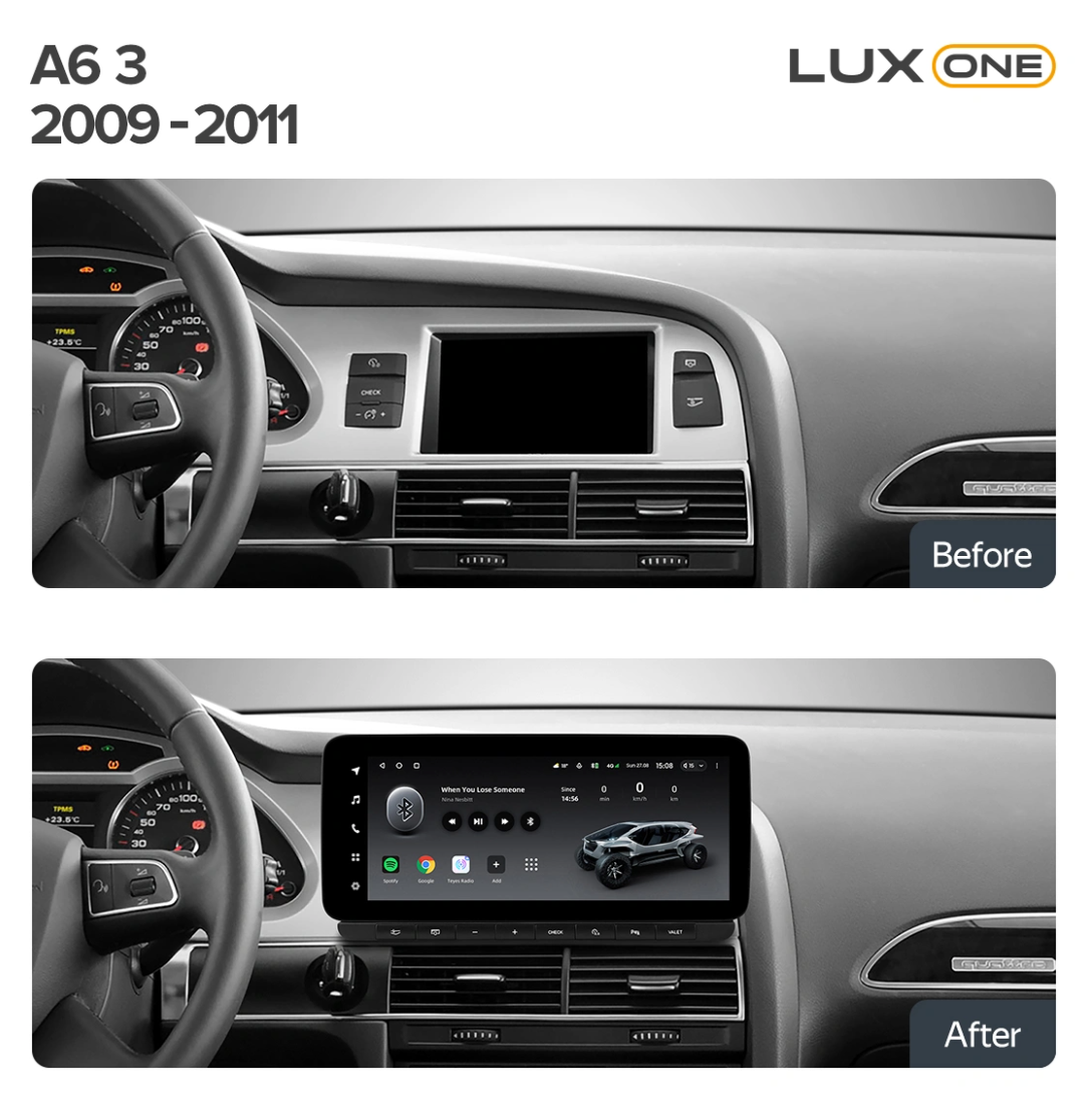 Navigatie Auto Teyes Lux One Audi A6 C6 2004-2011 6+128GB 12.3
