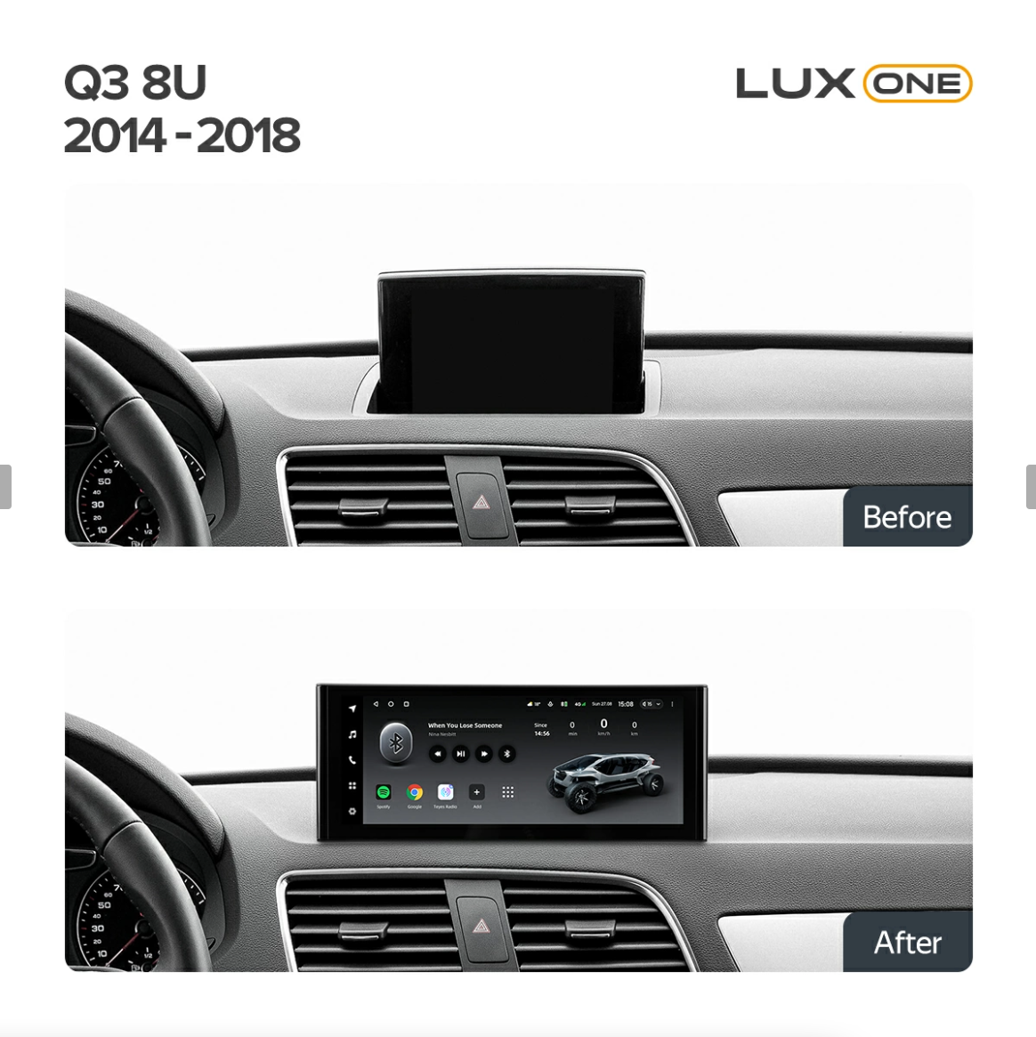Navigatie Auto Teyes Lux One Audi Q3 8U 2011-2018 6+128GB 12.3