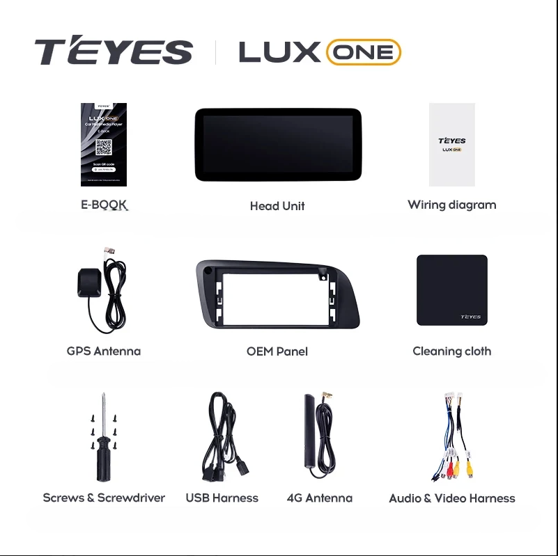 Navigatie Auto Teyes Lux One Audi Q5 8R 2008-2017 6+128GB 12.3