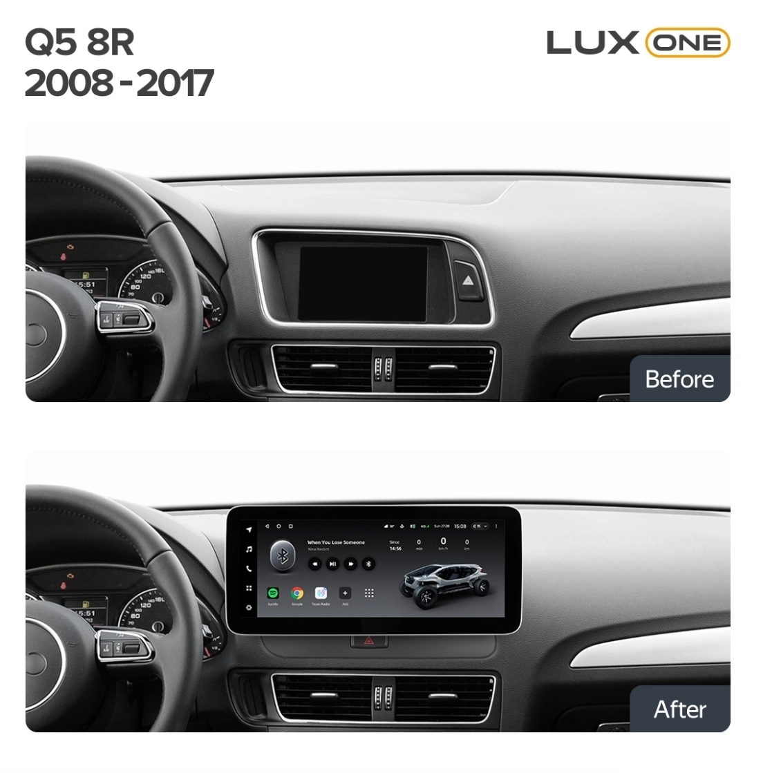 Navigatie Auto Teyes Lux One 360° Audi Q5 8R 2008-2017 6+128GB 12.3