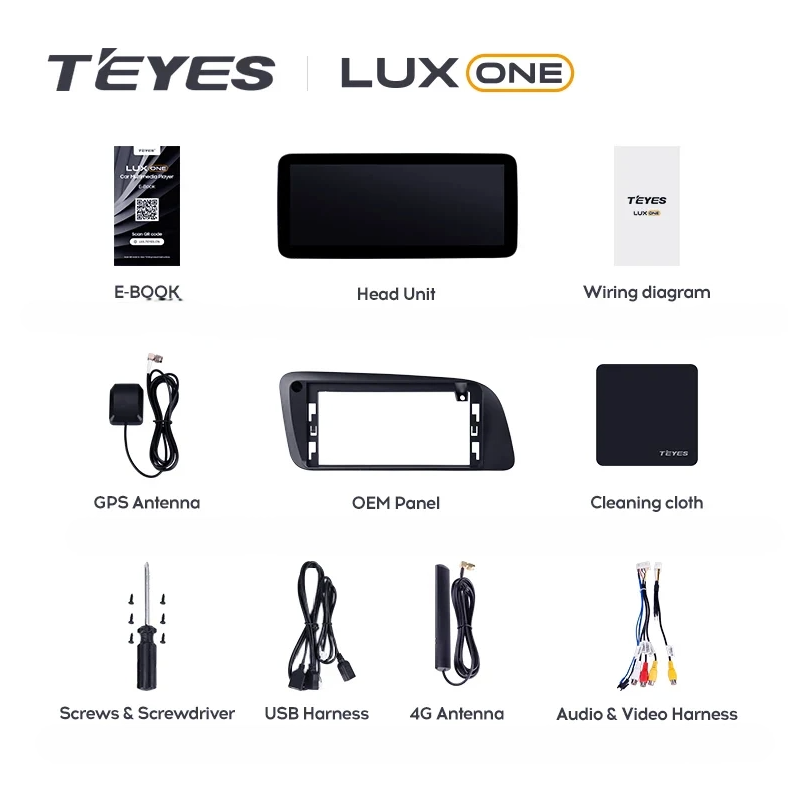 Navigatie Auto Teyes Lux One 360° Audi Q5 8R 2008-2017 6+128GB 12.3