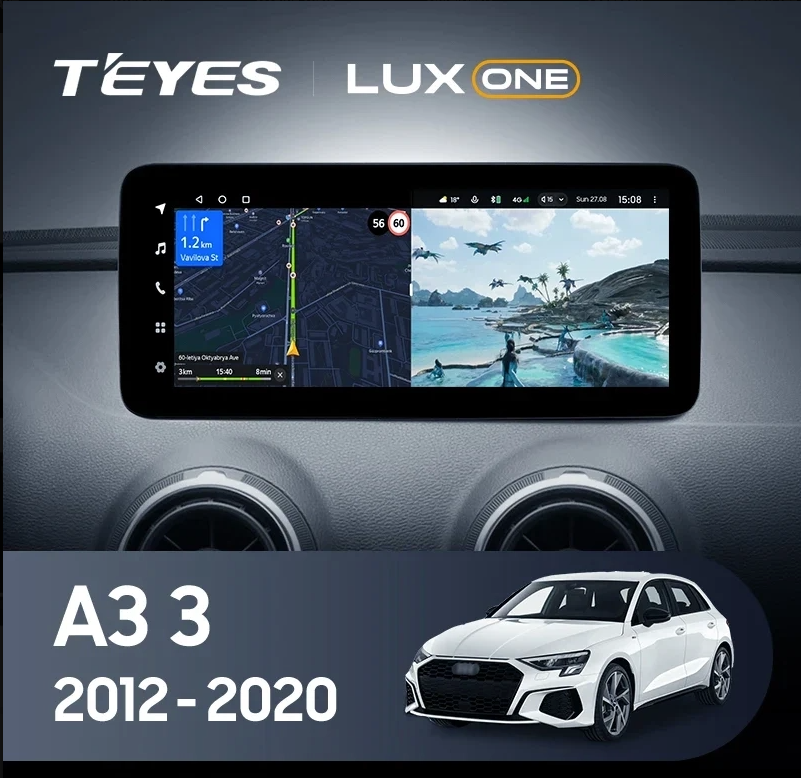 Navigatie Auto Teyes Lux One 360° Audi A3 8V 2013-2020 6+128GB 12.3