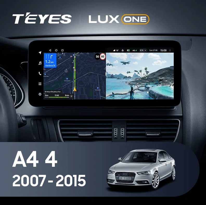 Navigatie Auto Teyes Lux One 360° Audi A4 B8 2008-2016 6+128GB 12.3