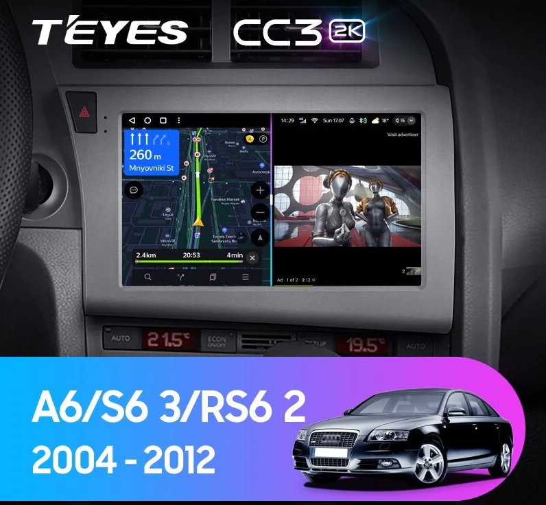 Navigatie Auto Teyes CC3L Audi A6 C6 2004-2011 4+64GB 9
