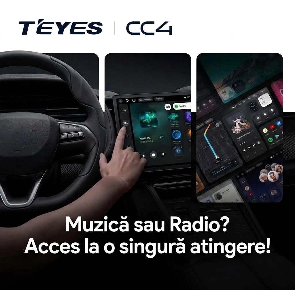 Navigatie Auto Teyes CC4, 6GB RAM, 64GB, 7inch, CarPlay Wireless, Android Auto, 4G SIM, Bluetooth, Camera Marsarier Compatibila
