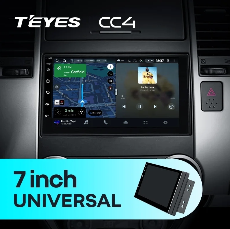Navigatie Auto Teyes CC4, 6GB RAM, 64GB, 7inch, CarPlay Wireless, Android Auto, 4G SIM, Bluetooth, Camera Marsarier Compatibila