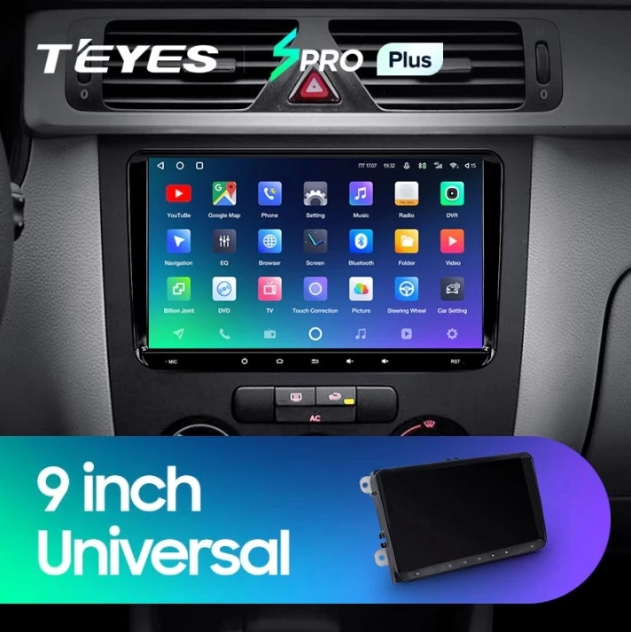 Navigatie Universala Teyes SPRO PLUS Skoda 4+64 9