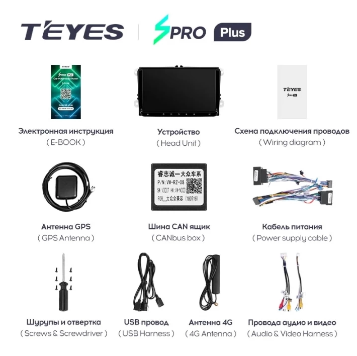 Navigatie Universala Teyes SPRO PLUS Skoda 4+64 9