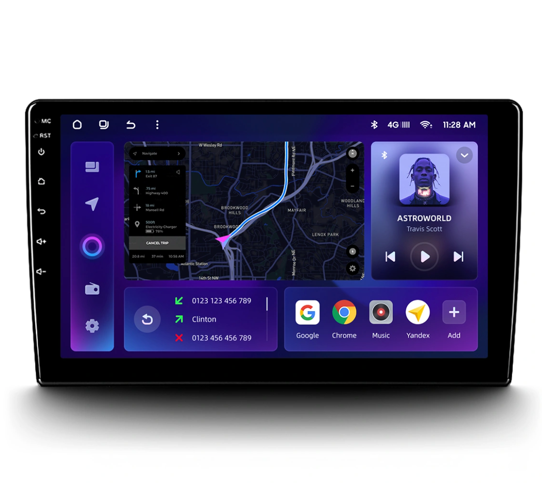 Navigatie Auto MOSS M2 Volkswagen Caravelle T6 2015-2020 4+64GB 9