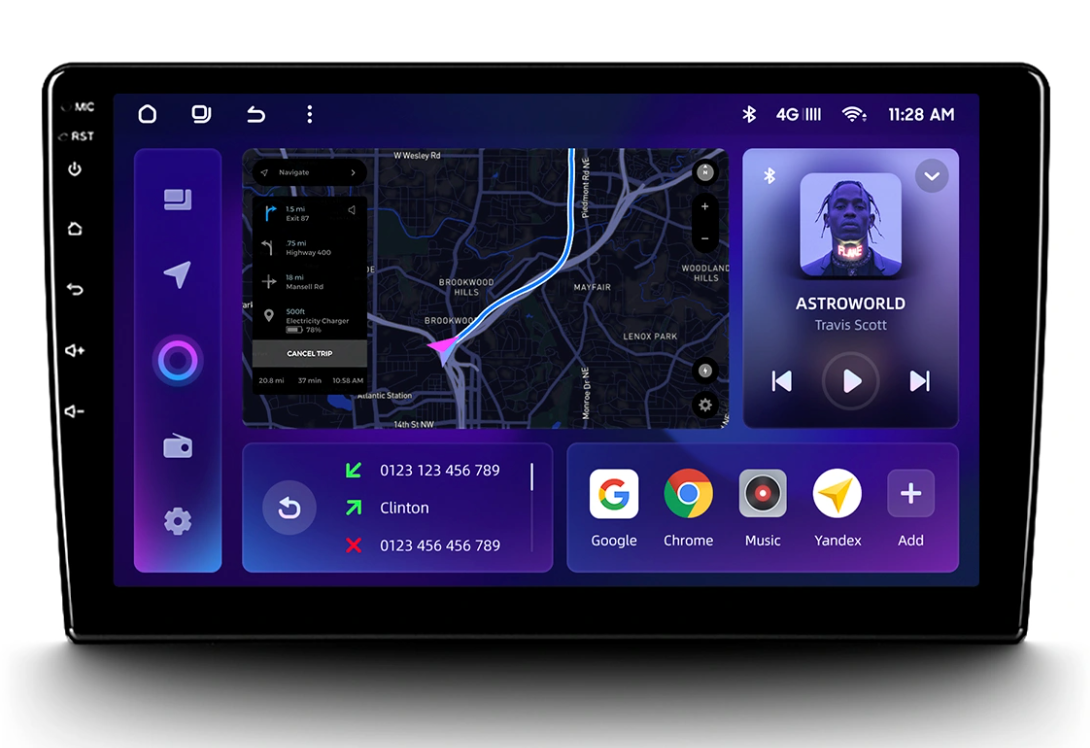Navigatie Auto MOSS M2 Volkswagen Touareg 1 2002-2010 4+64GB 9