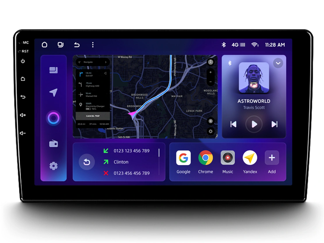 Navigatie Auto MOSS M2 Volkswagen Transporter T6 2015-2020 4+64GB 9