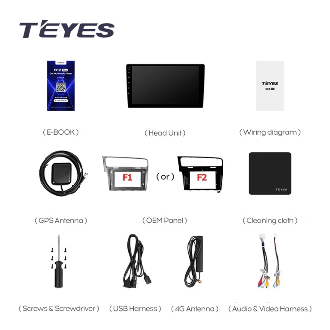 Navigatie Auto Teyes CC3L Volkswagen Golf 5 2005-2010 4+64GB 10.2