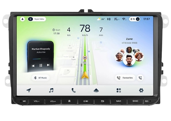 Navigatie Auto Teyes CC4L, 2-DIN, Interfata 3D, VW Skoda Platforma PQ, 4GB RAM, 64GB, 9 inch, IPS, Touchscreen, CarPlay Wireless, Android Auto, Bluetooth 5.1, Negru