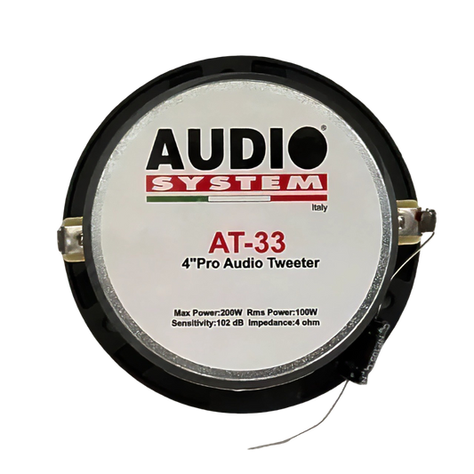 Tweeter auto Audiosystem AT-33 set componente, 100mm, 100W RMS, 4Ω, set 2 tweetere