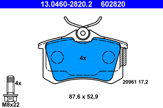 Set placute frana,frana disc ATE