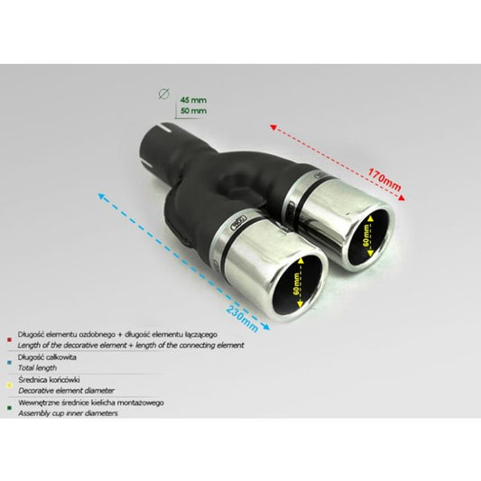 Ornament rotund evacuare, finala Ulter sport 60mm