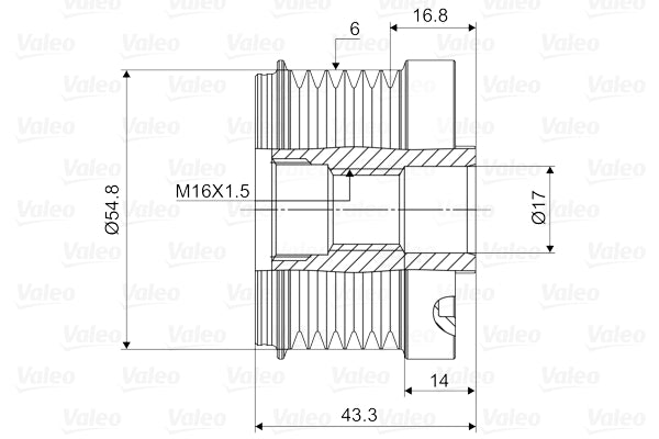 Fulie, alternator VALEO