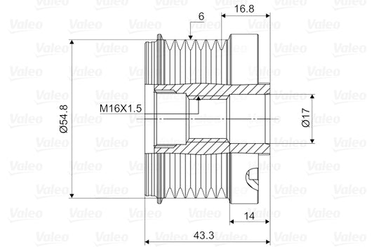 Fulie, alternator VALEO